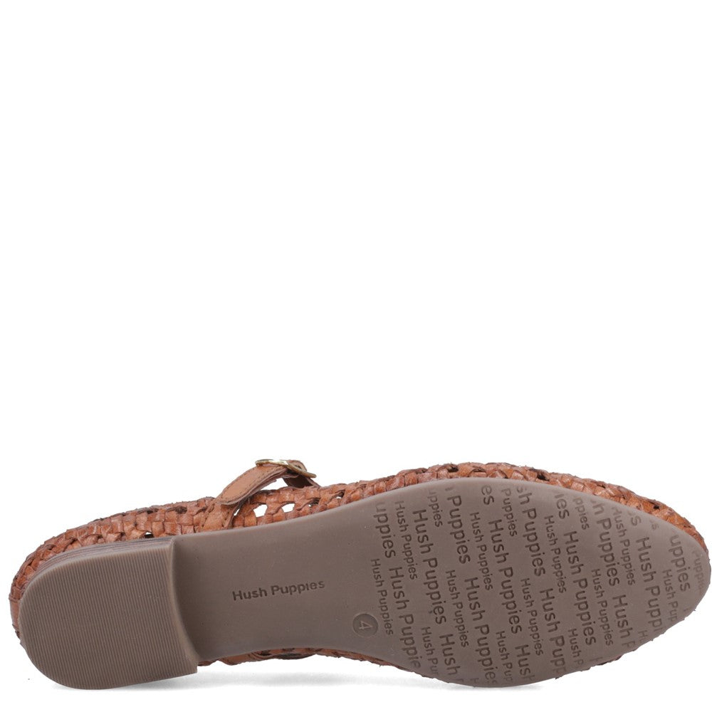 Ballerinas Tan Hush Puppies Delaney Woven Mary Jane