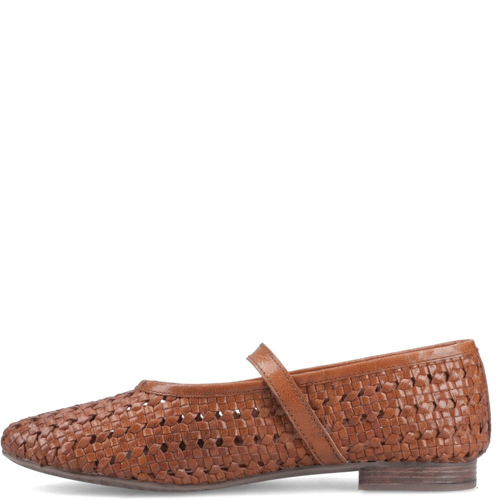 Ballerinas Tan Hush Puppies Delaney Woven Mary Jane
