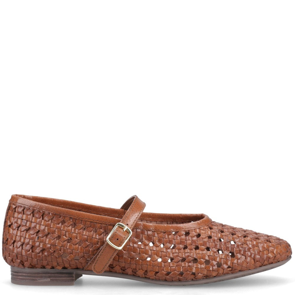 Ballerinas Tan Hush Puppies Delaney Woven Mary Jane