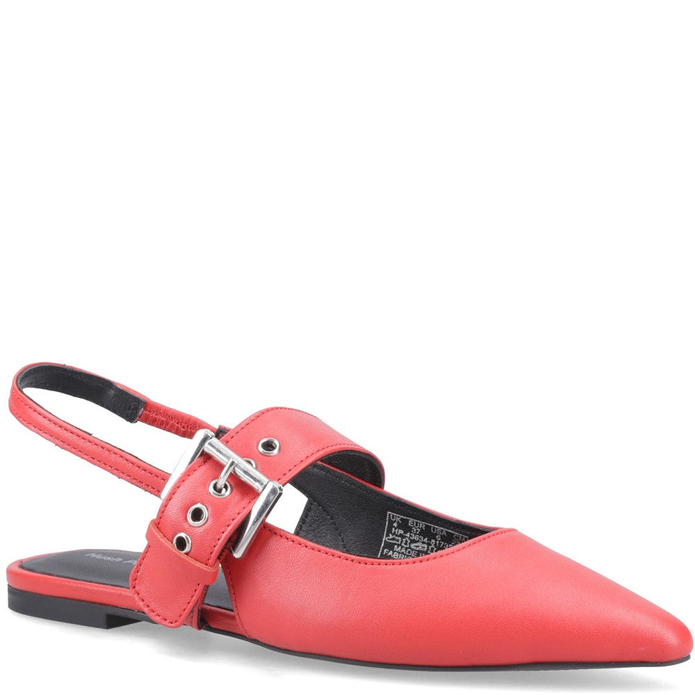 Ballerinas Red Hush Puppies Diya Buckle Mary Jane
