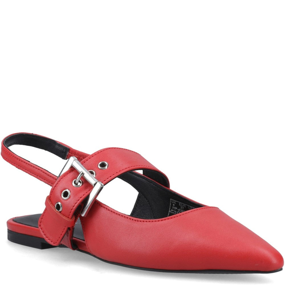 Ballerinas Red Hush Puppies Diya Buckle Mary Jane