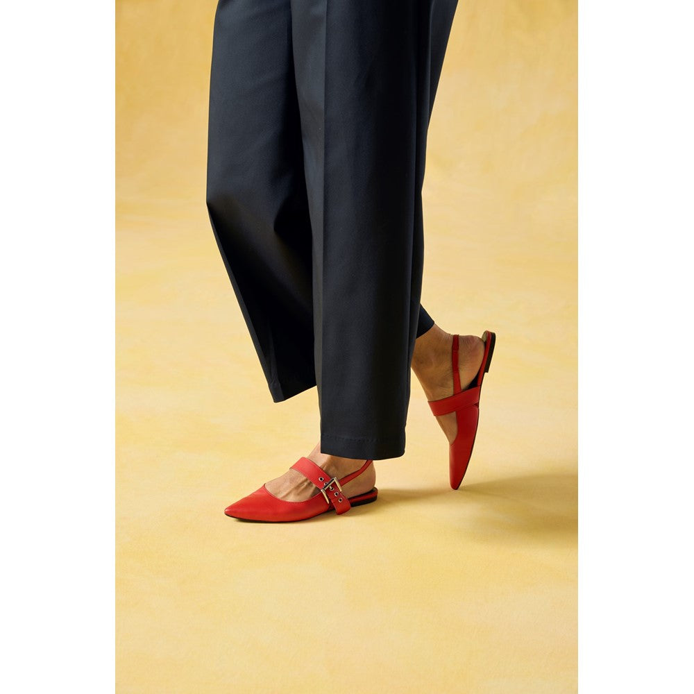 Ballerinas Red Hush Puppies Diya Buckle Mary Jane