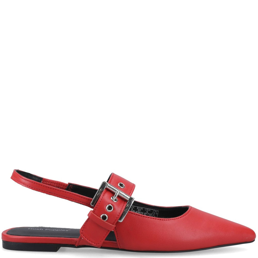 Ballerinas Red Hush Puppies Diya Buckle Mary Jane