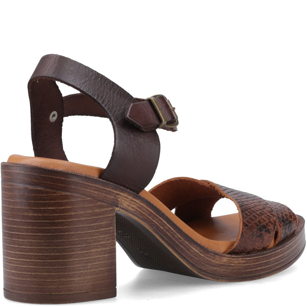 Ladies Heeled Sandals Python Hush Puppies Georgia Heeled Sandal