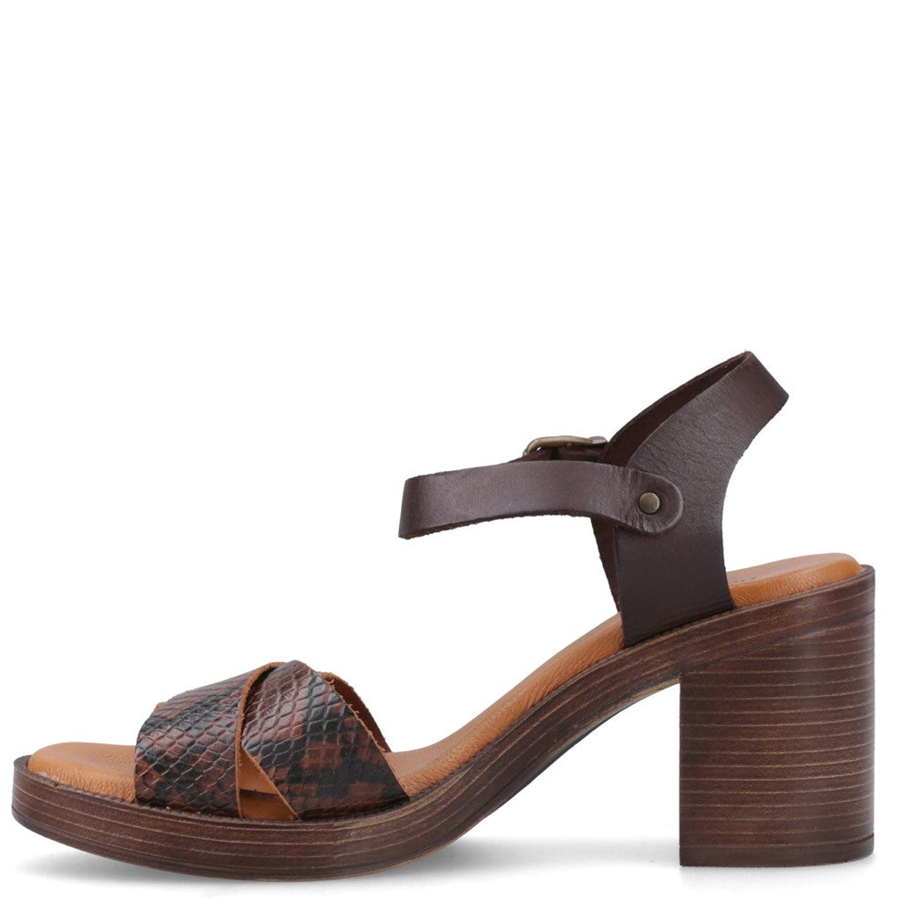 Ladies Heeled Sandals Python Hush Puppies Georgia Heeled Sandal