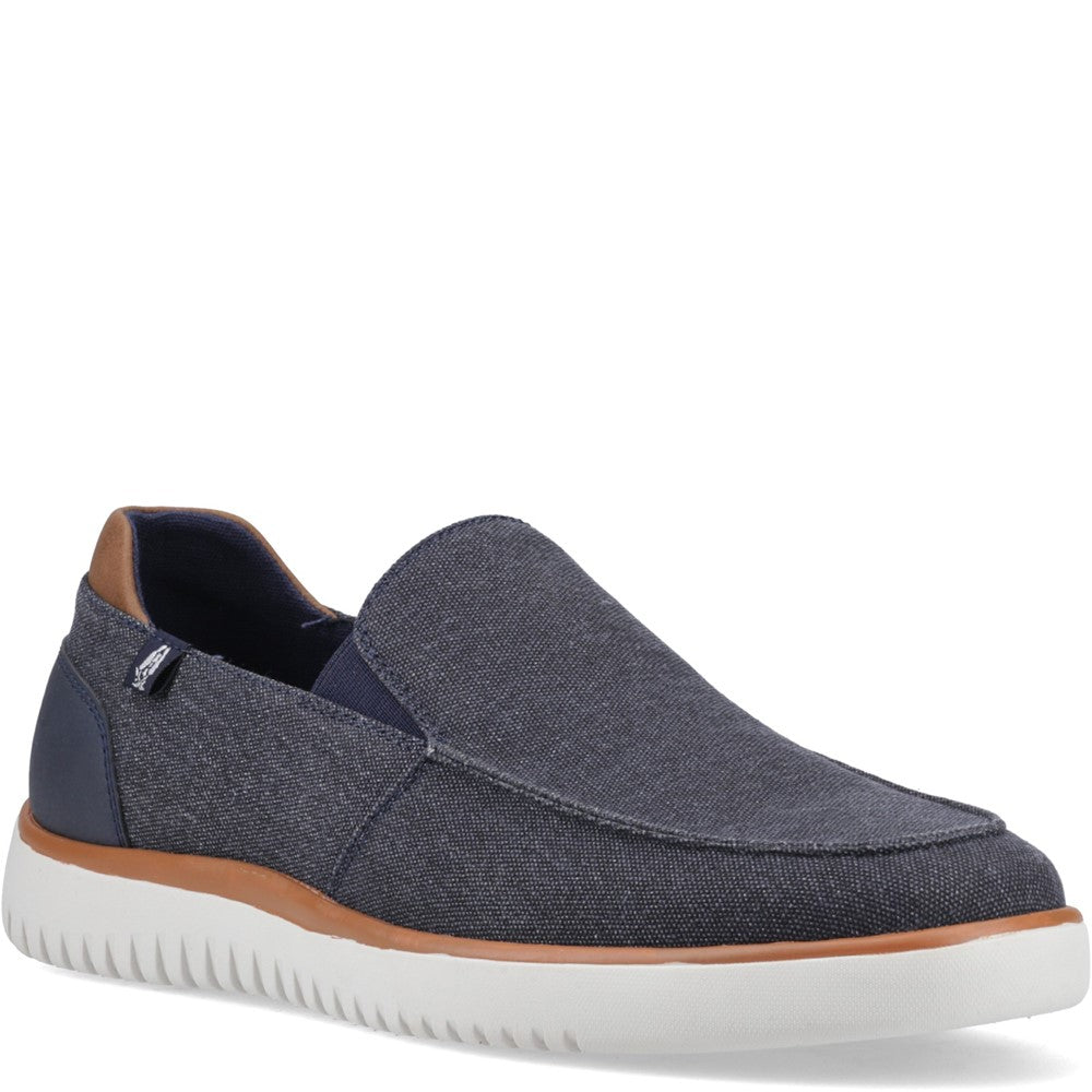 Lace Mens Summer Navy Hush Puppies Damon Slip on