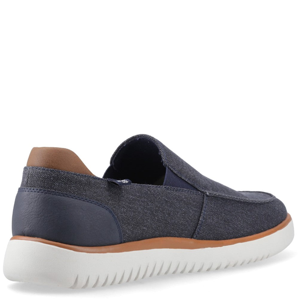 Lace Mens Summer Navy Hush Puppies Damon Slip on