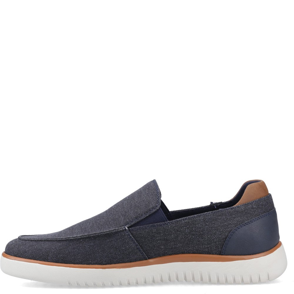 Lace Mens Summer Navy Hush Puppies Damon Slip on