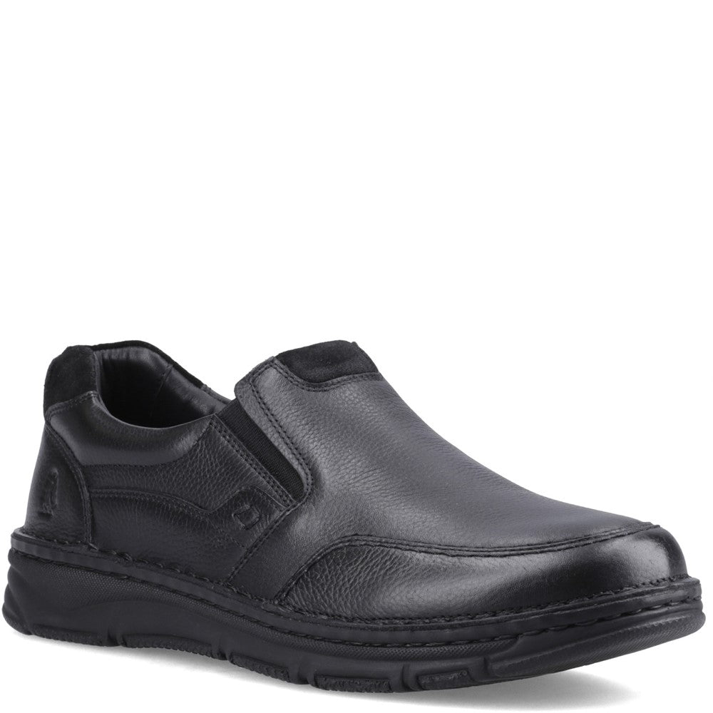 Slip On Mens Summer Black Hush Puppies Franco Slip on