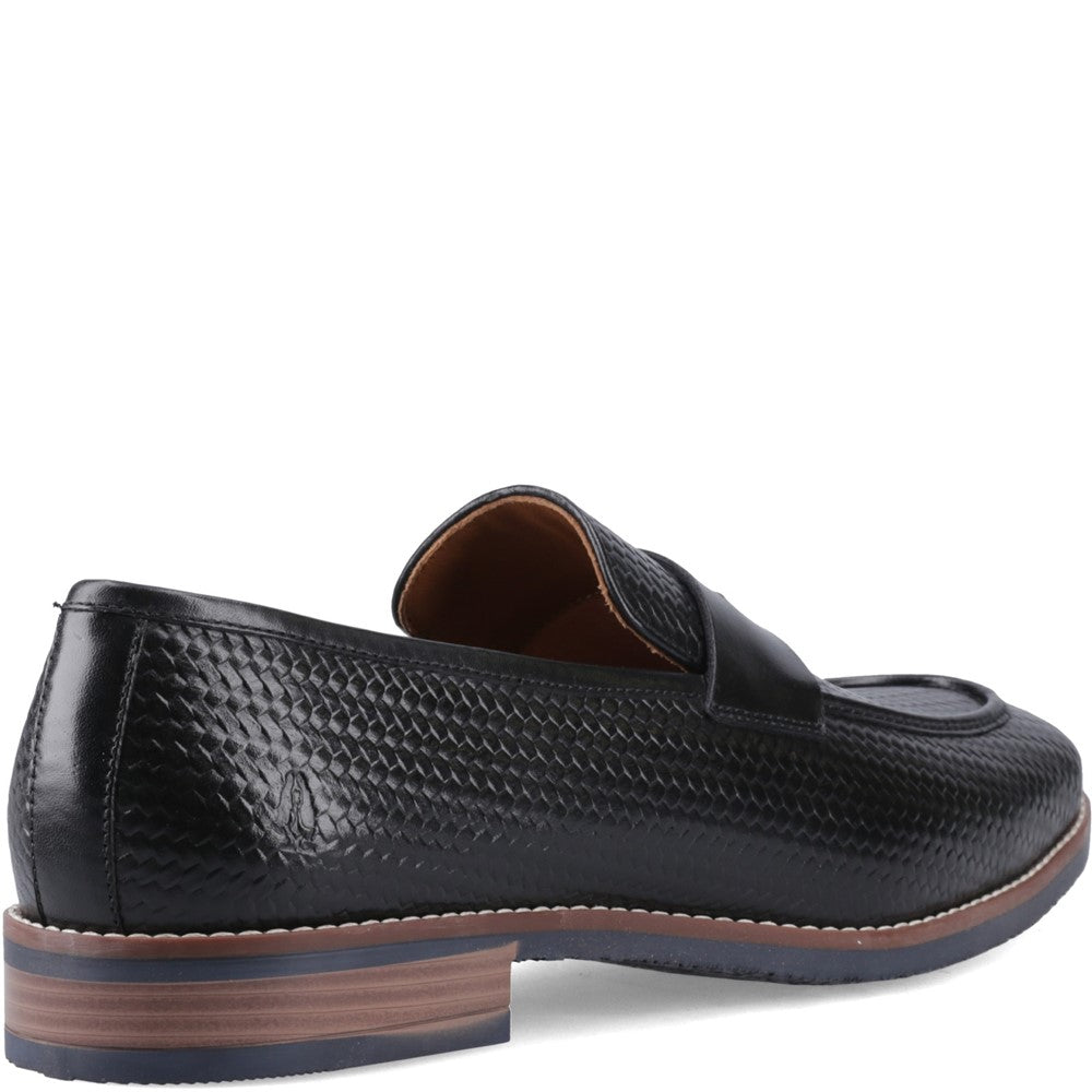 Mens Formal Slip On Shoes Black Hush Puppies Mitchell Loafer