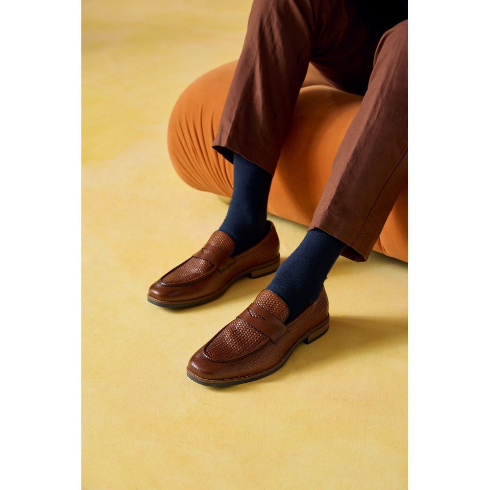 Mens Formal Slip On Shoes Tan Hush Puppies Mitchell Loafer