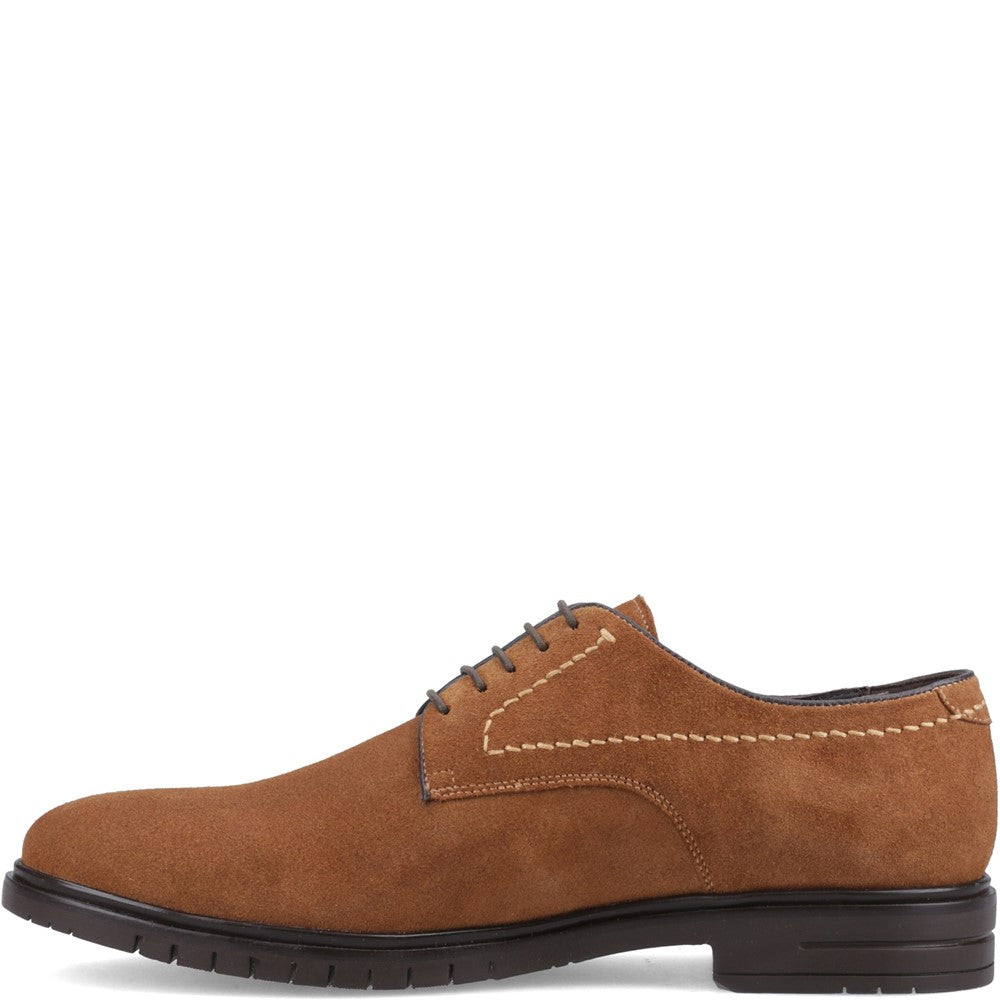 Mens Formal Lace Up Shoes Tan Hush Puppies Sterling Suede Shoe
