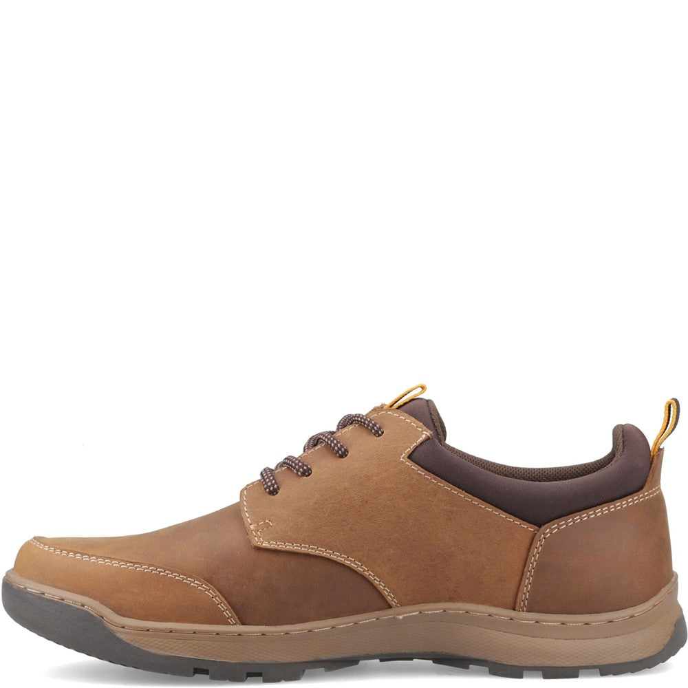 Mens Classic Lace Shoes Tan Hush Puppies Thom Lace Up