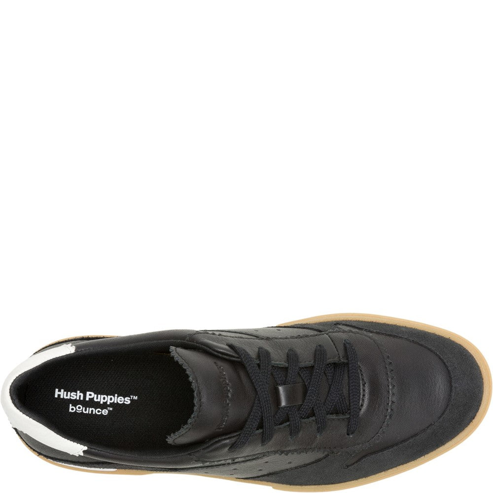 Ladies Sports Black Hush Puppies Mae Trainer