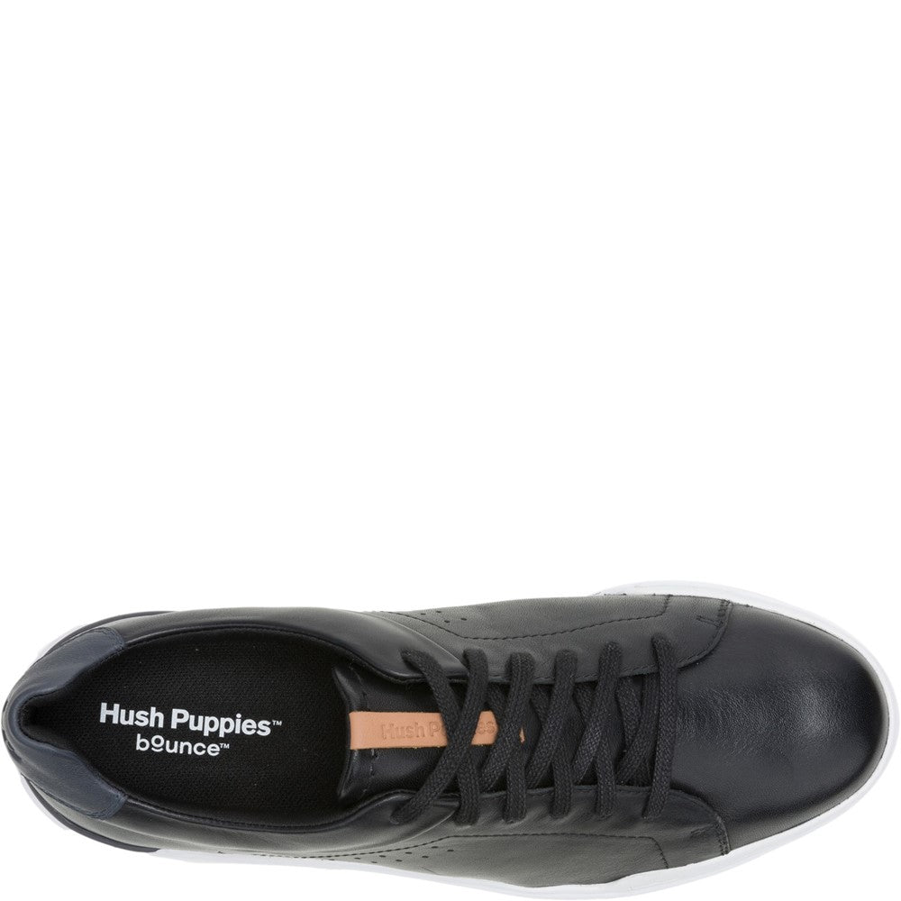 Mens Sports Black Hush Puppies Wes Trainer
