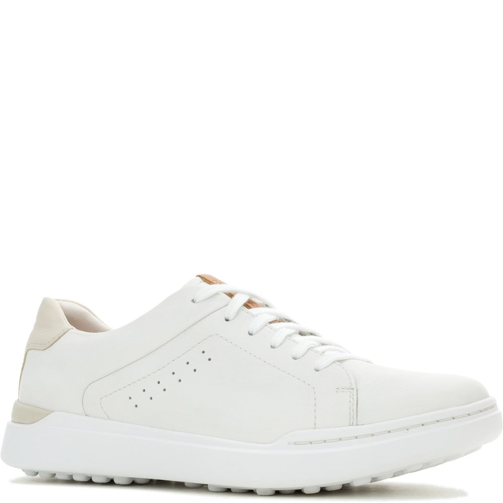 Mens Sports White Hush Puppies Wes Trainer