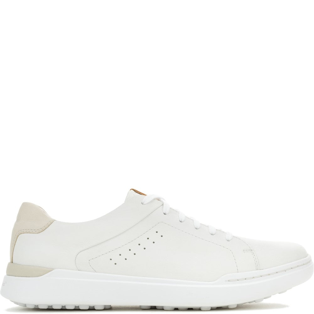Mens Sports White Hush Puppies Wes Trainer