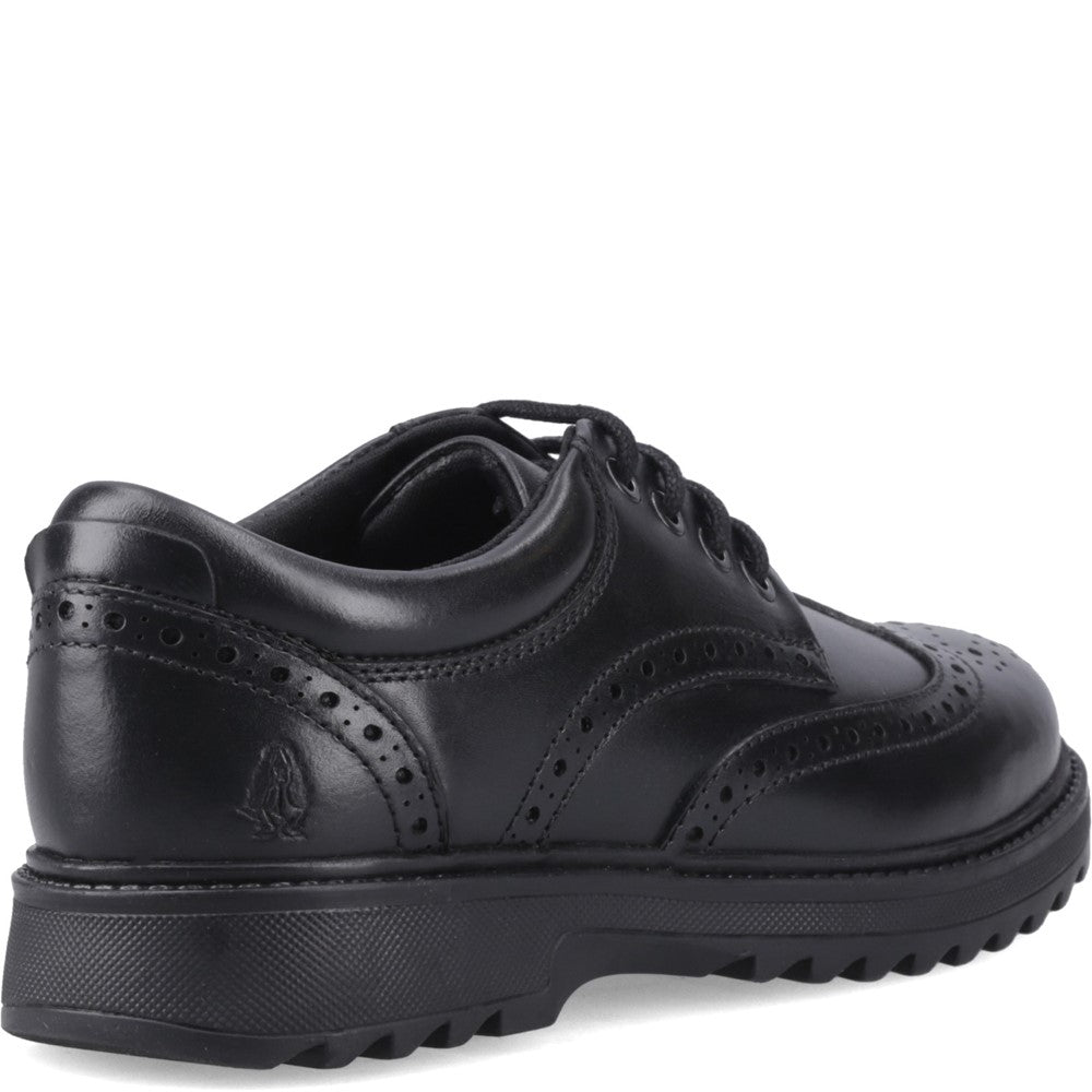 Boys BTS FLFR Black XL Hush Puppies ROMEO BROGUE SNR2