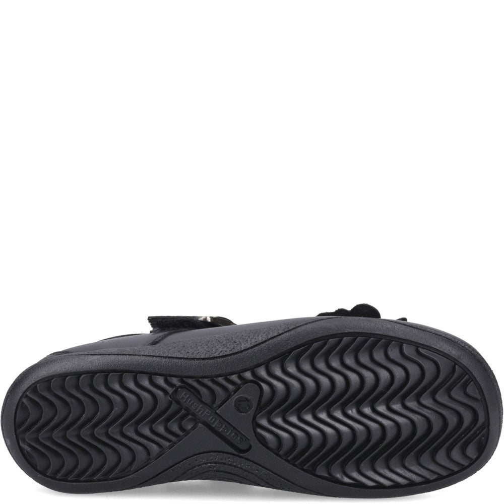 Girls BTS FLFR Black Hush Puppies JULIE BALLERINA JNR