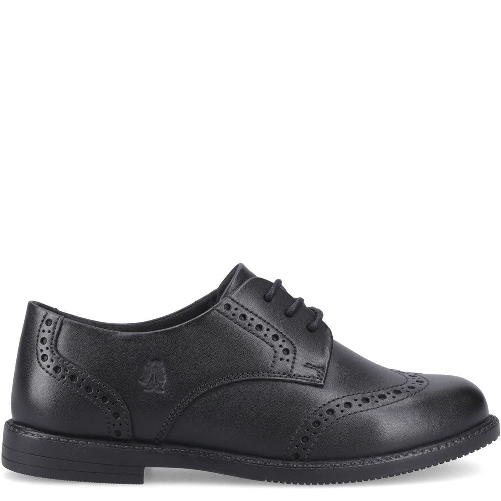 Girls BTS Black XL Hush Puppies AVA BROGUE SNR2