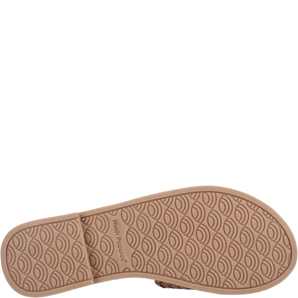 Sandal Ladies Summer Tan Hush Puppies Hetty Slide Wide Fit