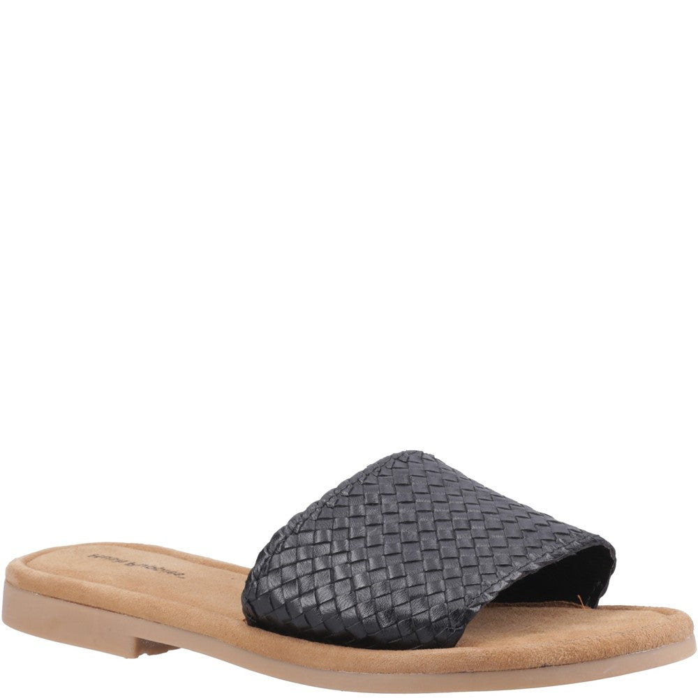 Sandal Ladies Summer Black Hush Puppies Hetty Slide Wide Fit