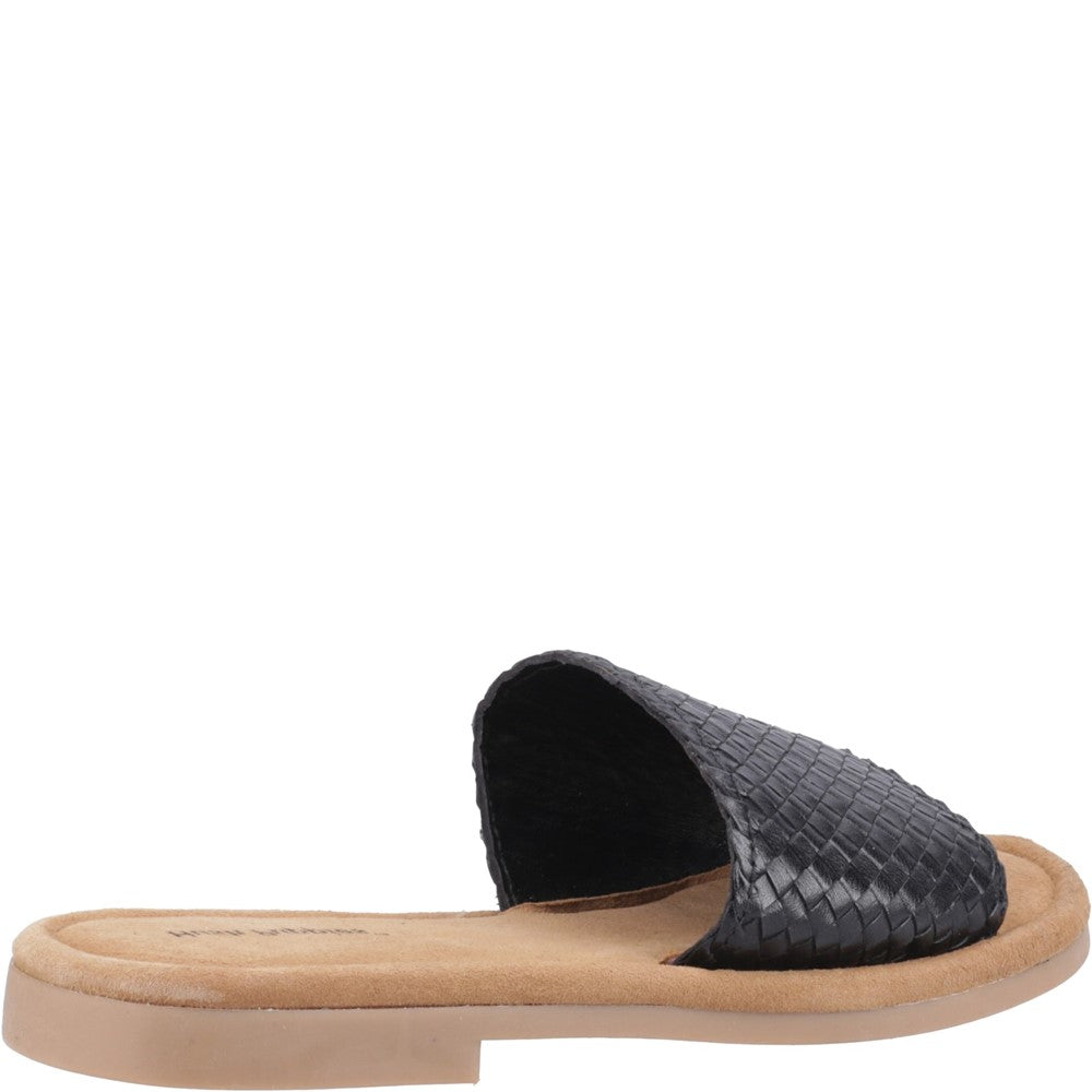 Sandal Ladies Summer Black Hush Puppies Hetty Slide Wide Fit