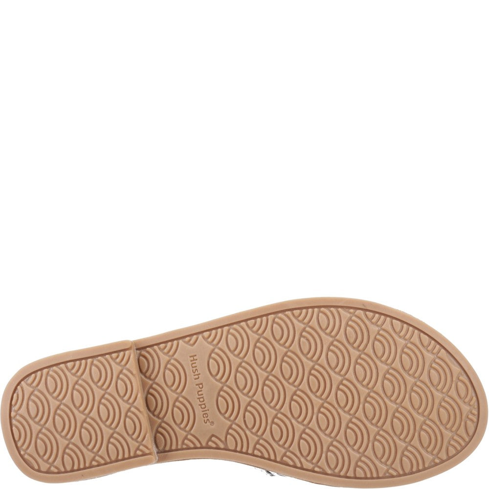 Sandal Ladies Summer Silver Hush Puppies Hetty Slide Wide Fit