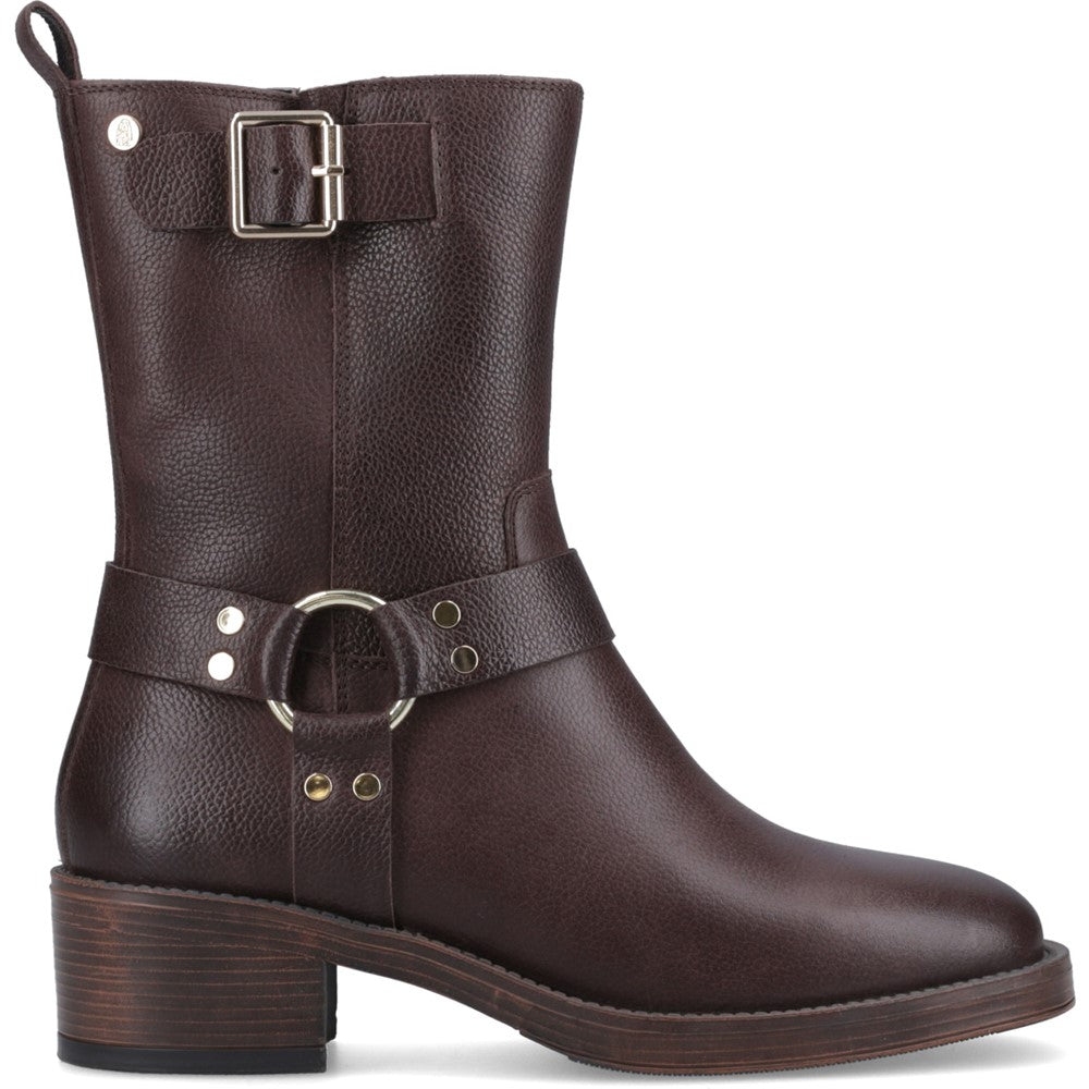 Ladies Ankle Boots Brown Hush Puppies Althea Buckle Boot