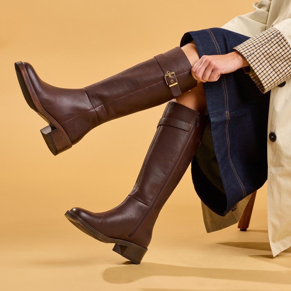 Ladies Long Boots Brown Hush Puppies Anita Long Boot