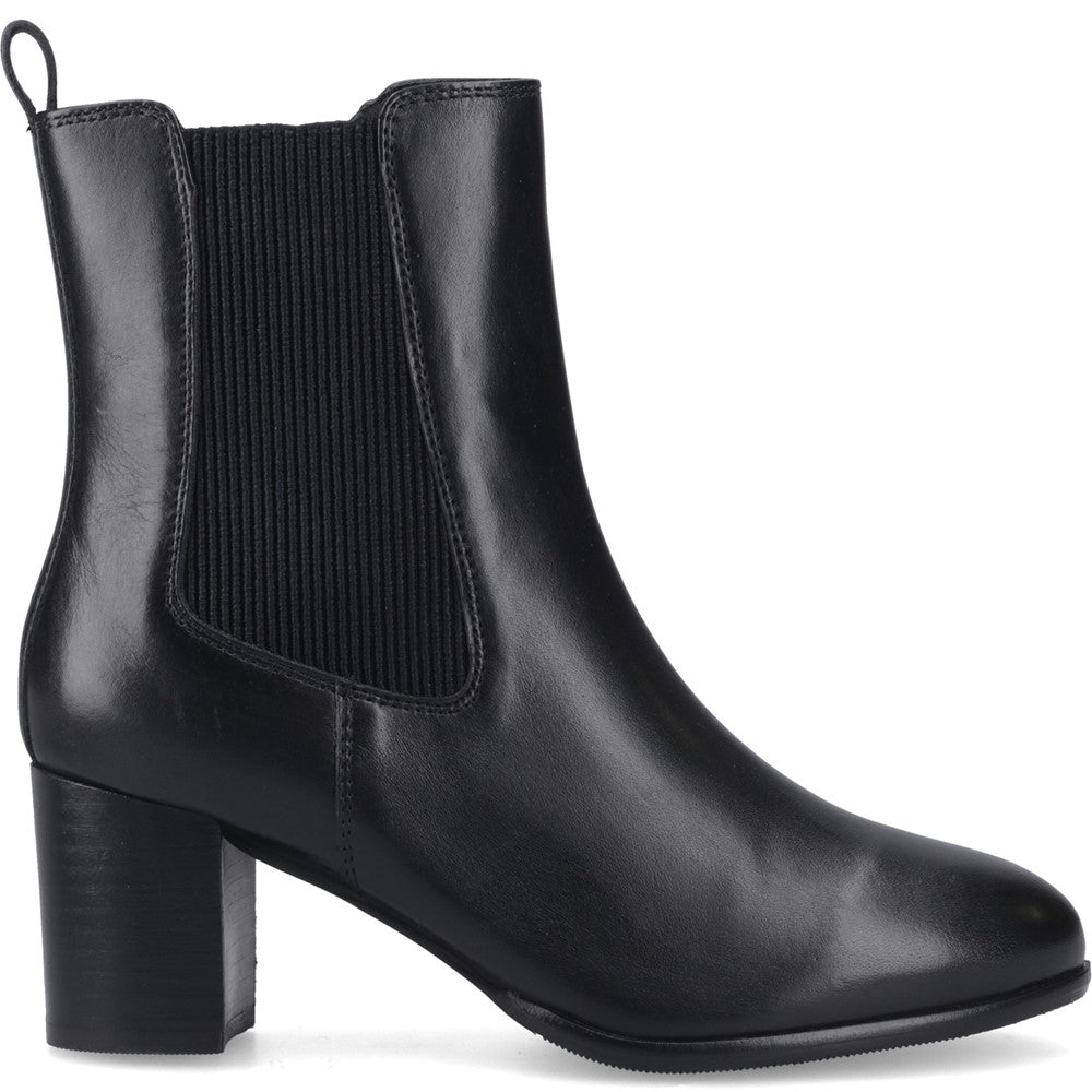 Ladies Ankle Boots Black Hush Puppies Camellia Heeled Boot