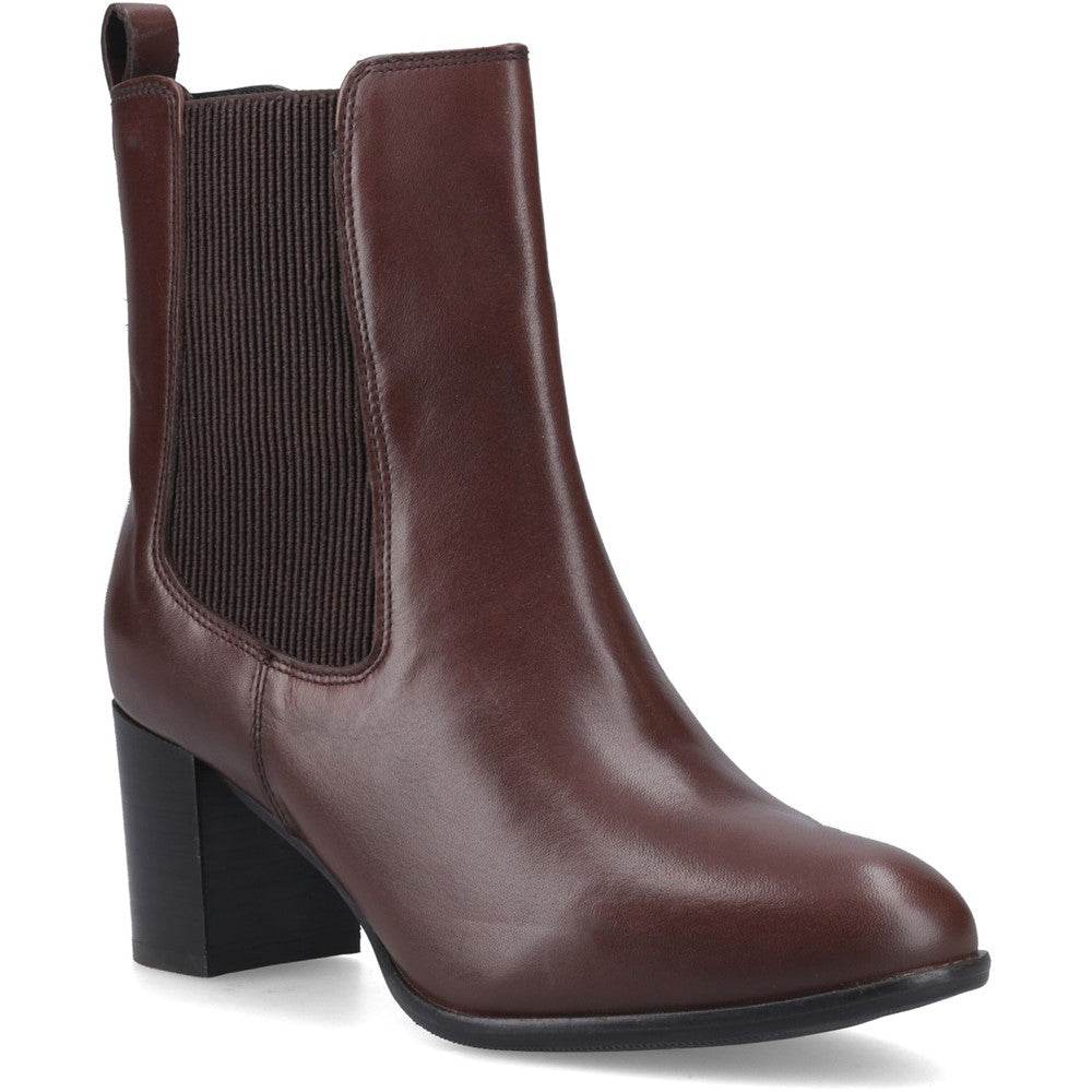 Ladies Ankle Boots Brown Hush Puppies Camellia Heeled Boot