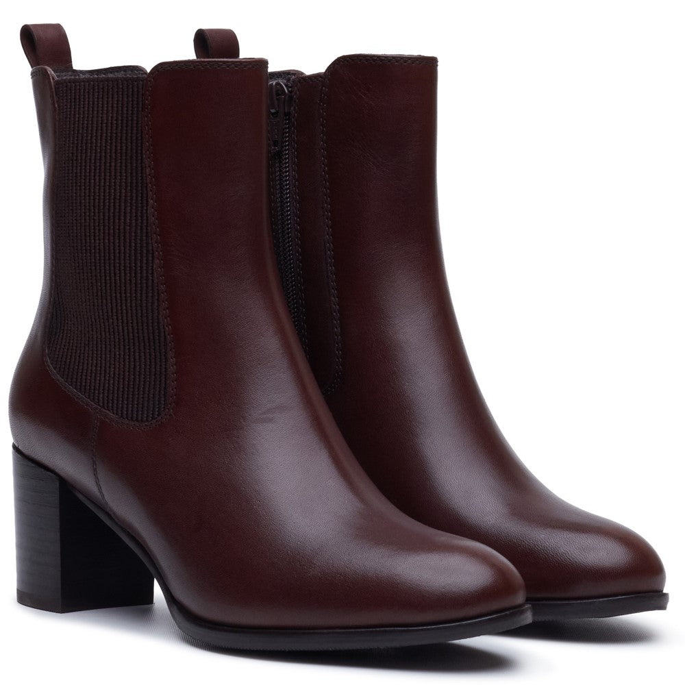 Ladies Ankle Boots Brown Hush Puppies Camellia Heeled Boot