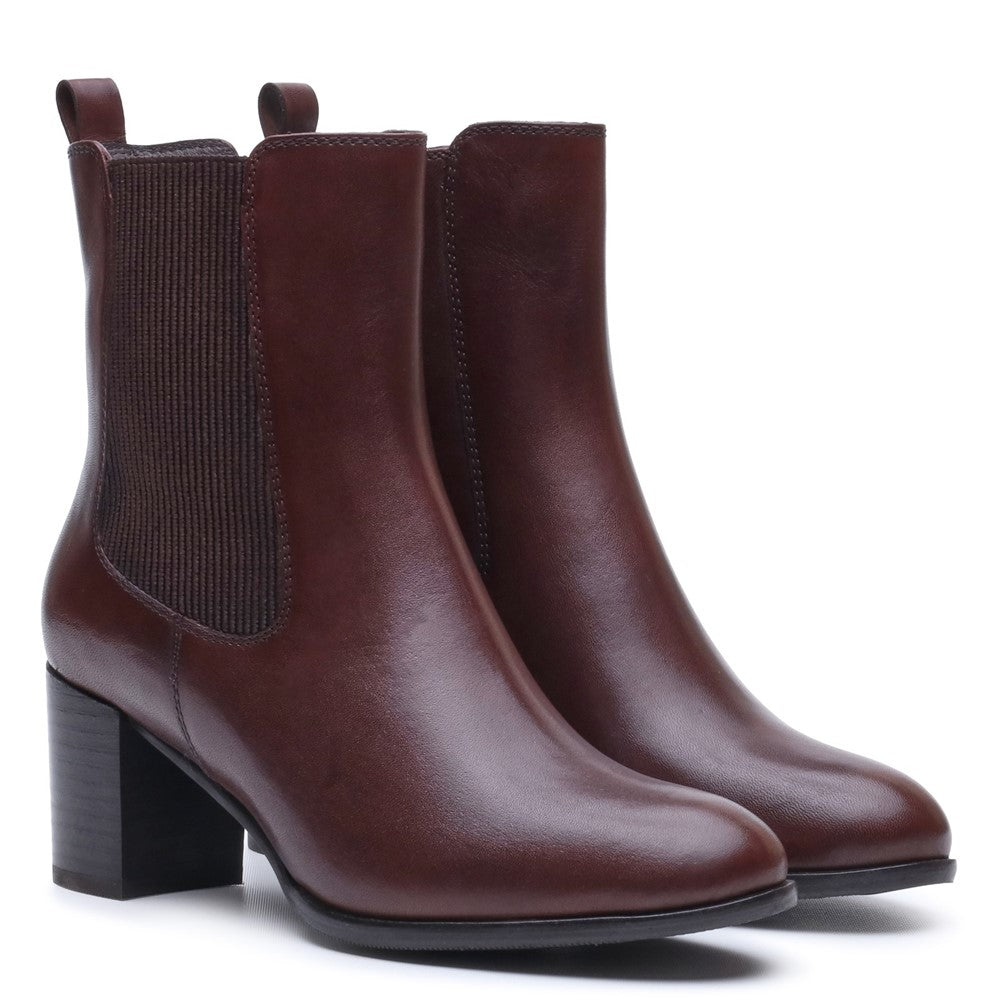 Ladies Ankle Boots Brown Hush Puppies Camellia Heeled Boot