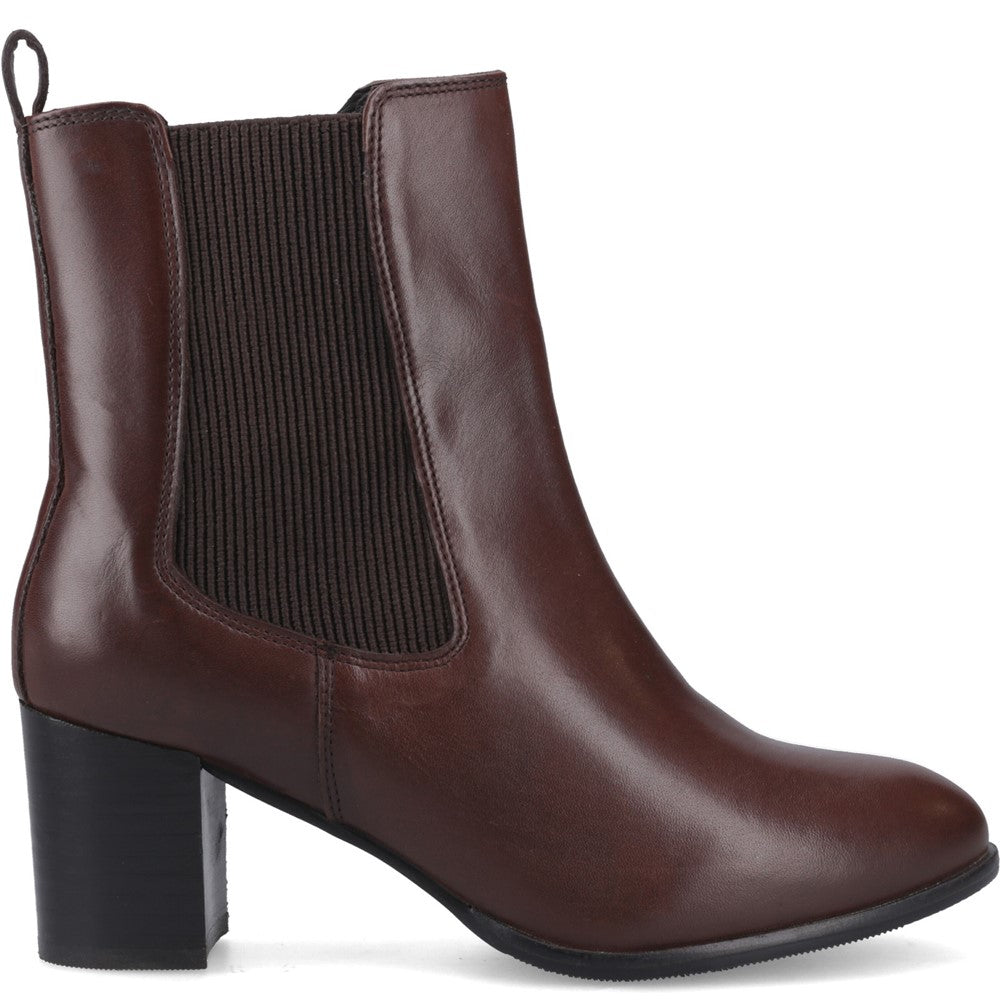 Ladies Ankle Boots Brown Hush Puppies Camellia Heeled Boot