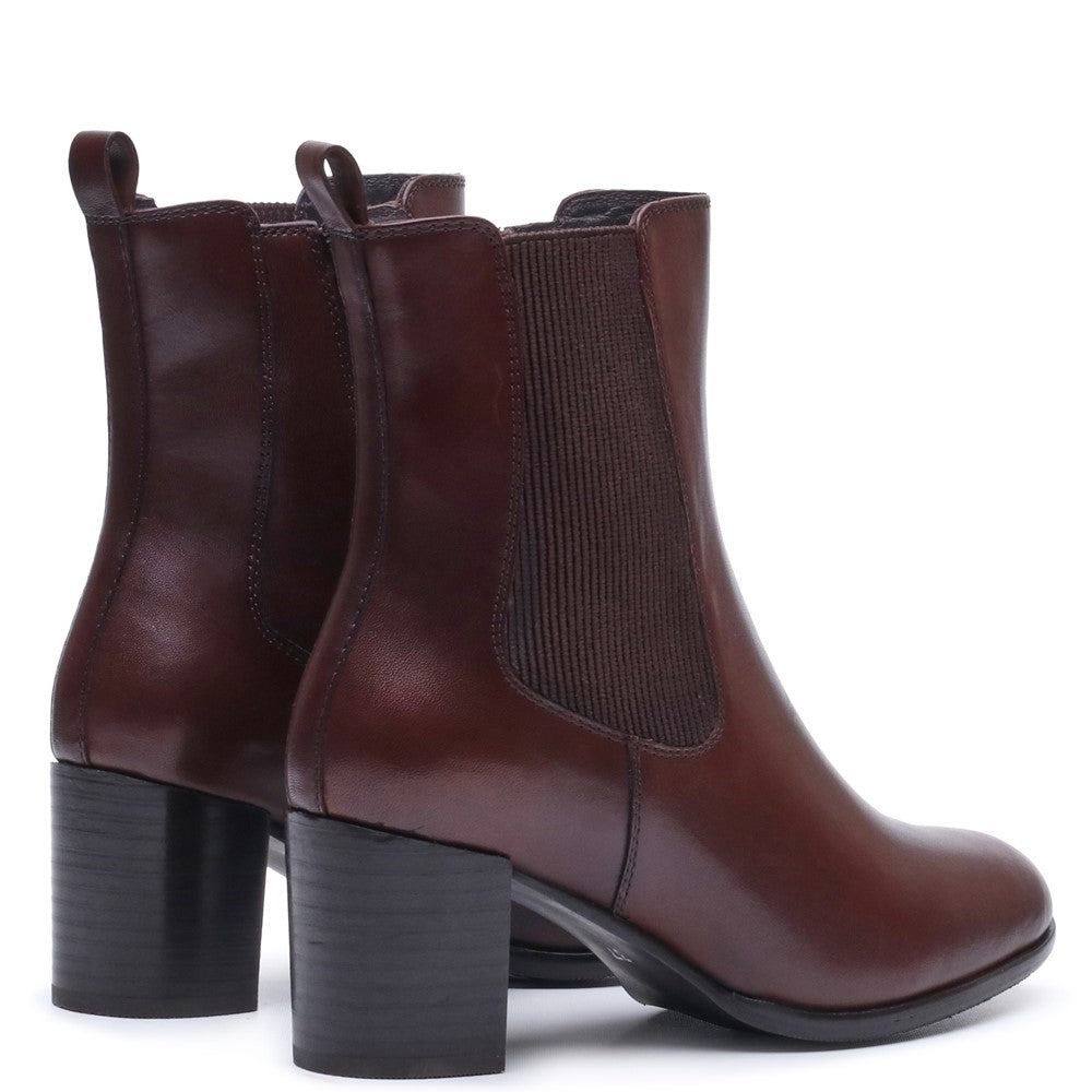 Ladies Ankle Boots Brown Hush Puppies Camellia Heeled Boot