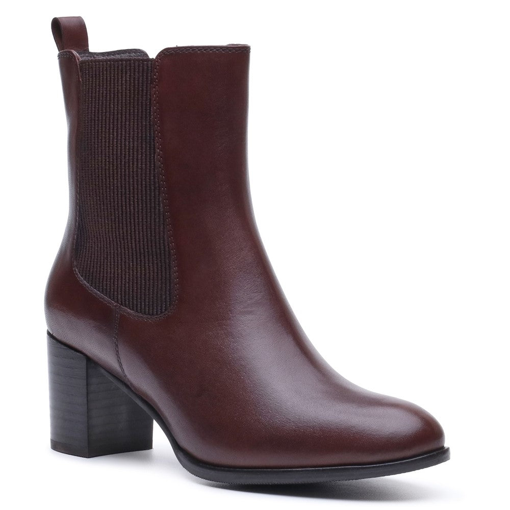 Ladies Ankle Boots Brown Hush Puppies Camellia Heeled Boot