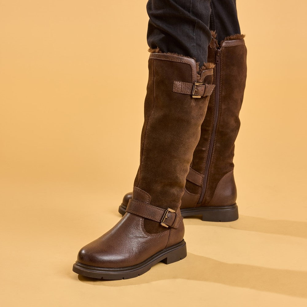 Ladies Long Boots Brown Hush Puppies Cressida Long Boot