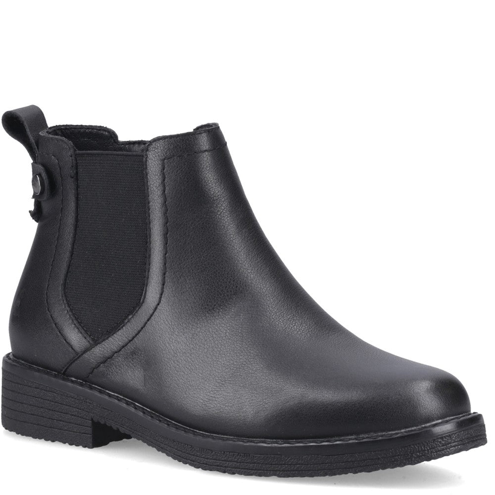Ladies Ankle Boots Black Hush Puppies Maddy Leather Boot