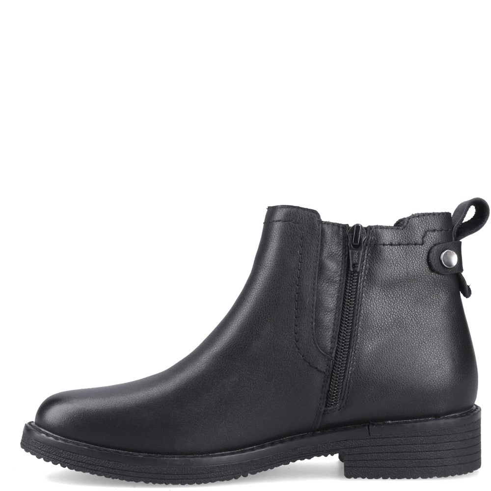 Ladies Ankle Boots Black Hush Puppies Maddy Leather Boot
