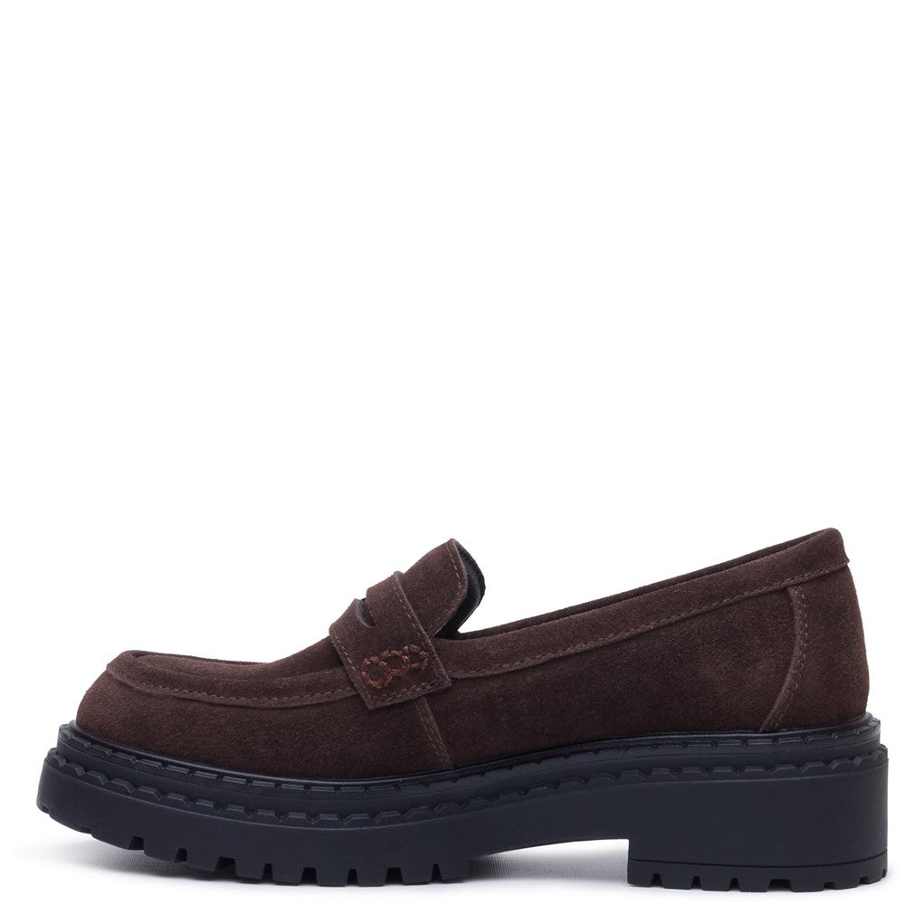 Slip On Ladies Shoes Chocolate Hush Puppies Odessa Loafer