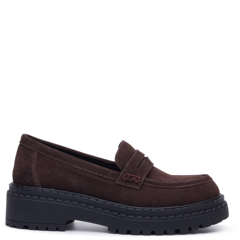 Slip On Ladies Shoes Chocolate Hush Puppies Odessa Loafer