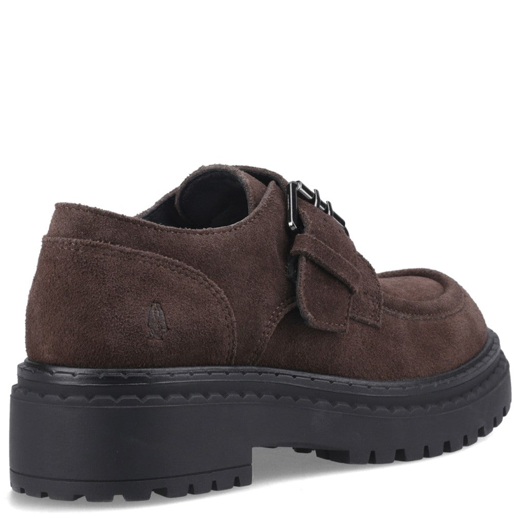 Lace Ladies Shoes Chocolate Hush Puppies Orla Monk Shoe