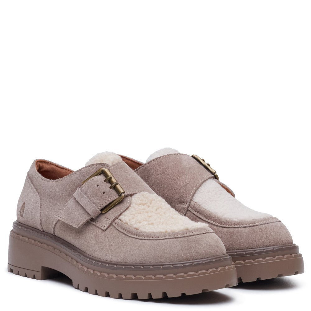 Lace Ladies Shoes Taupe Hush Puppies Orla Monk Shoe
