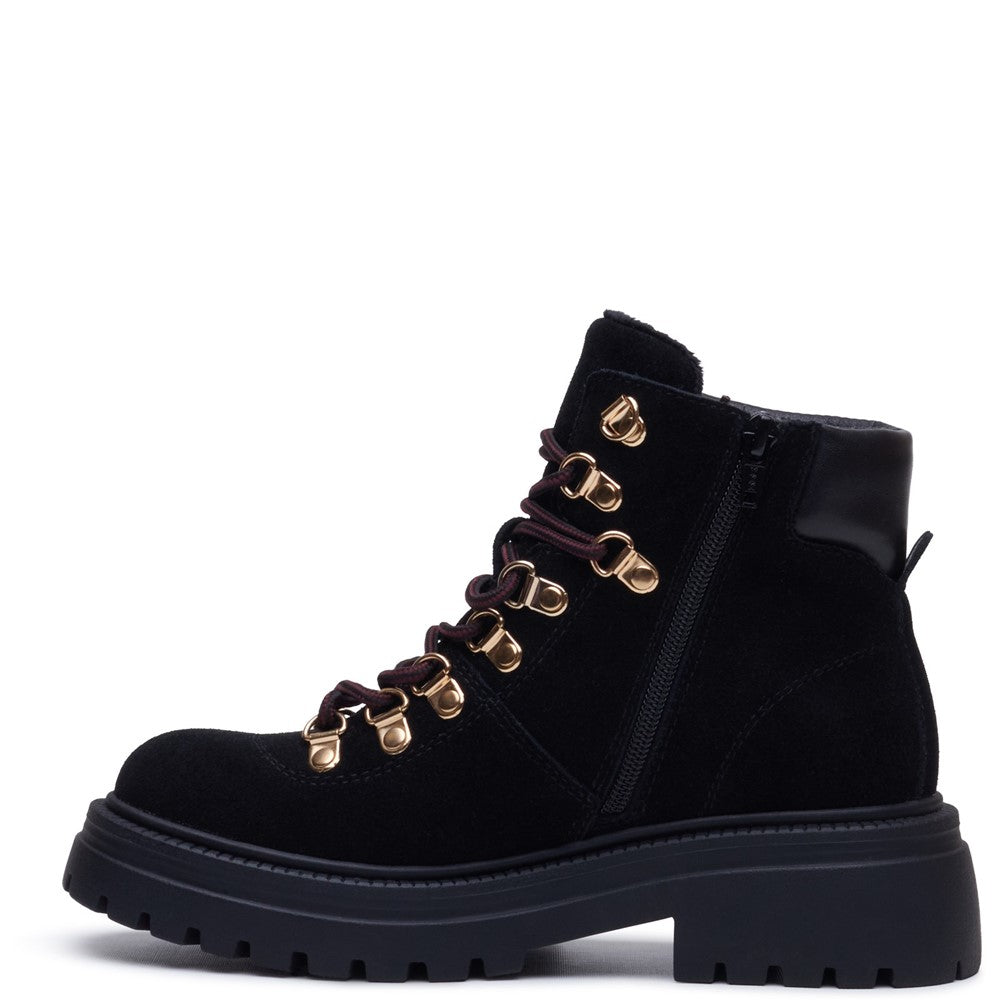 Ladies Ankle Boots Black Hush Puppies Robyn Hiker Boot