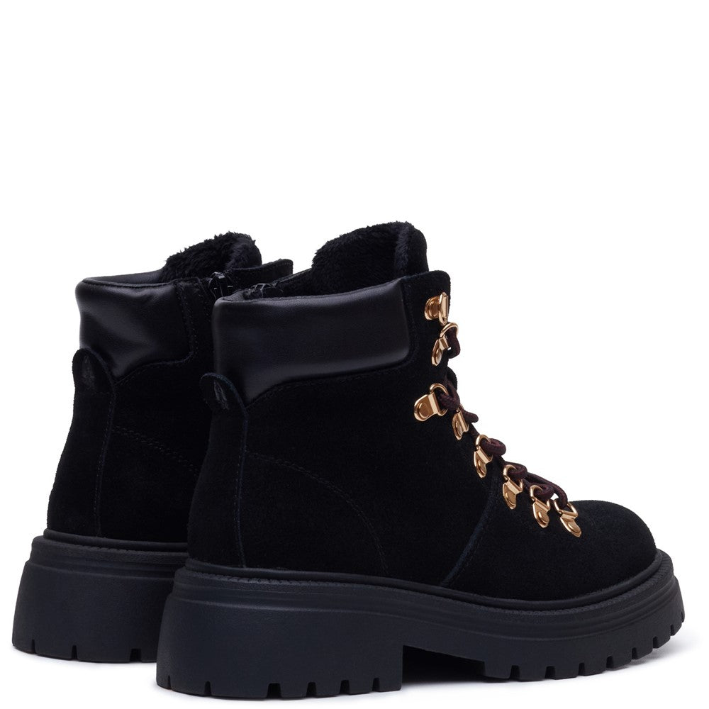 Ladies Ankle Boots Black Hush Puppies Robyn Hiker Boot