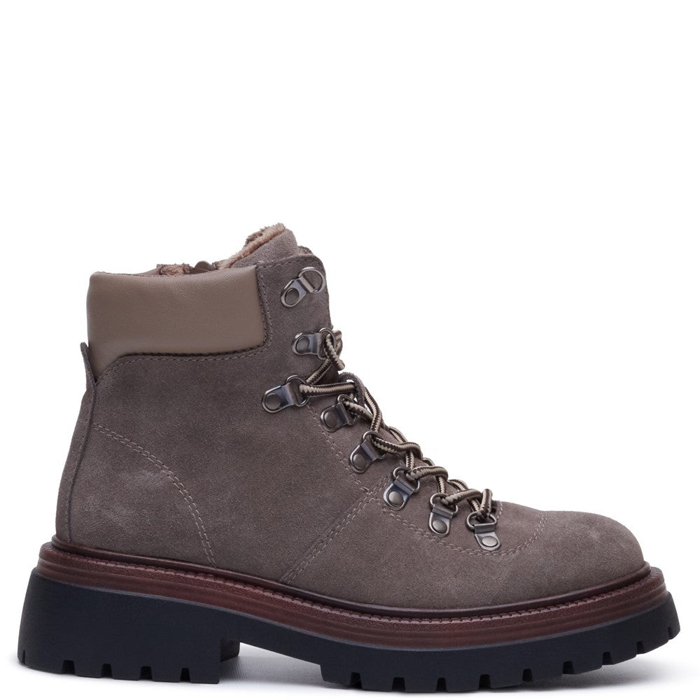 Ladies Ankle Boots Grey Hush Puppies Robyn Hiker Boot