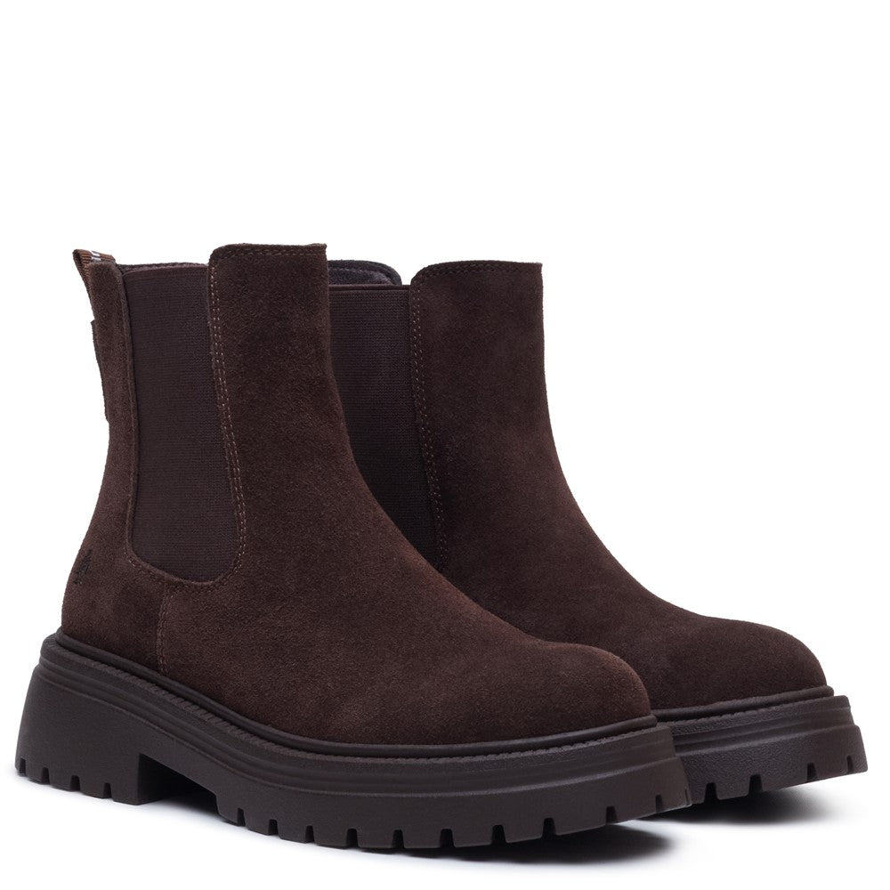 Ladies Ankle Boots Chocolate Hush Puppies Rose Chelsea Boot