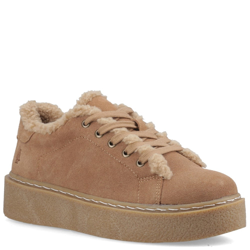 Shoe Ladies Summer Tan Hush Puppies Brinlee Fur Trainer