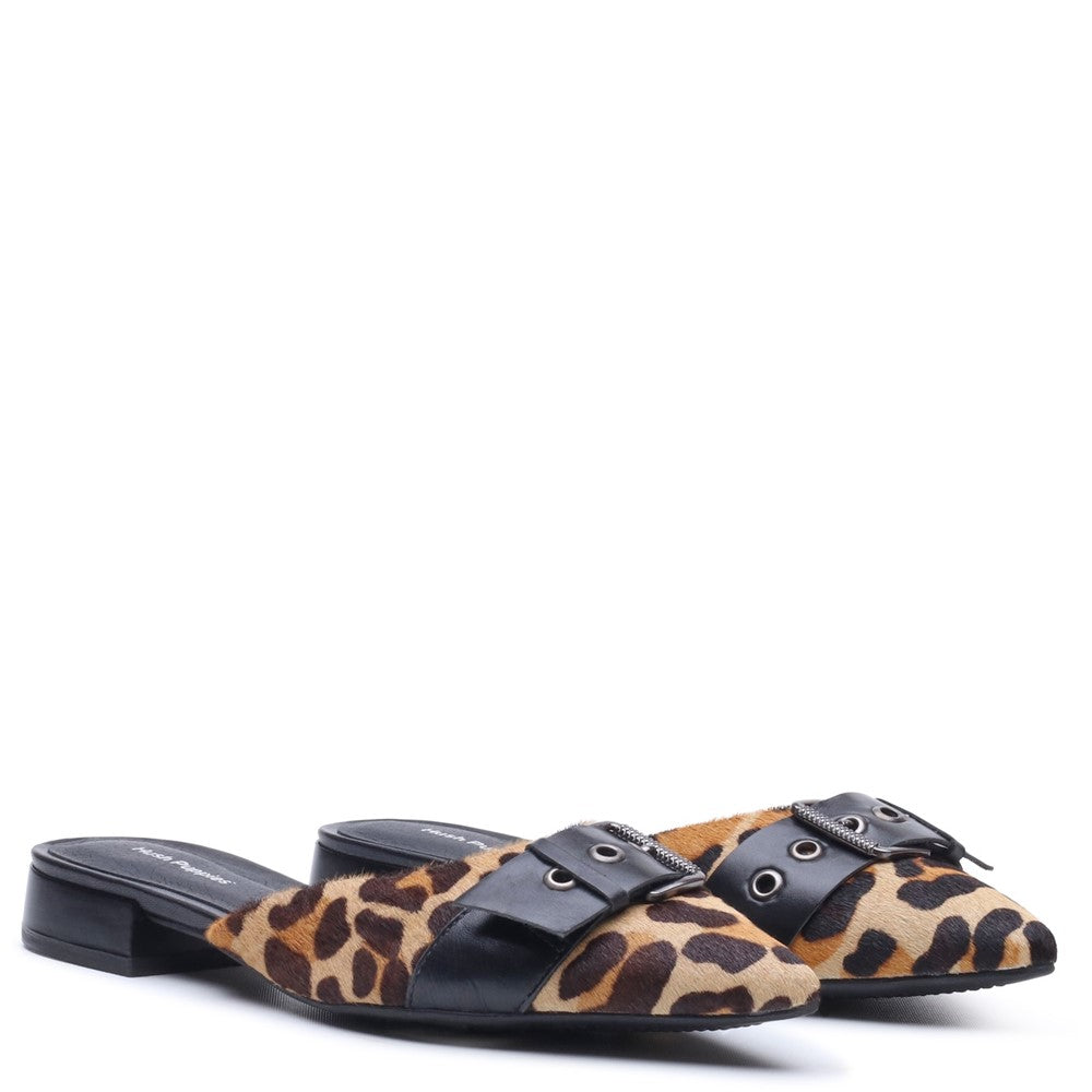 Slip On Ladies Shoes Leopard Hush Puppies VESPER MULE